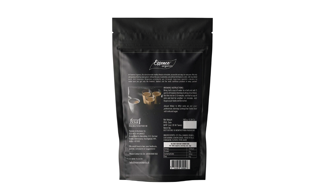 Essence Organics Bombay Cutting Chai    Pack  150 grams